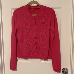 Lilly Pulitzer pink cardigan